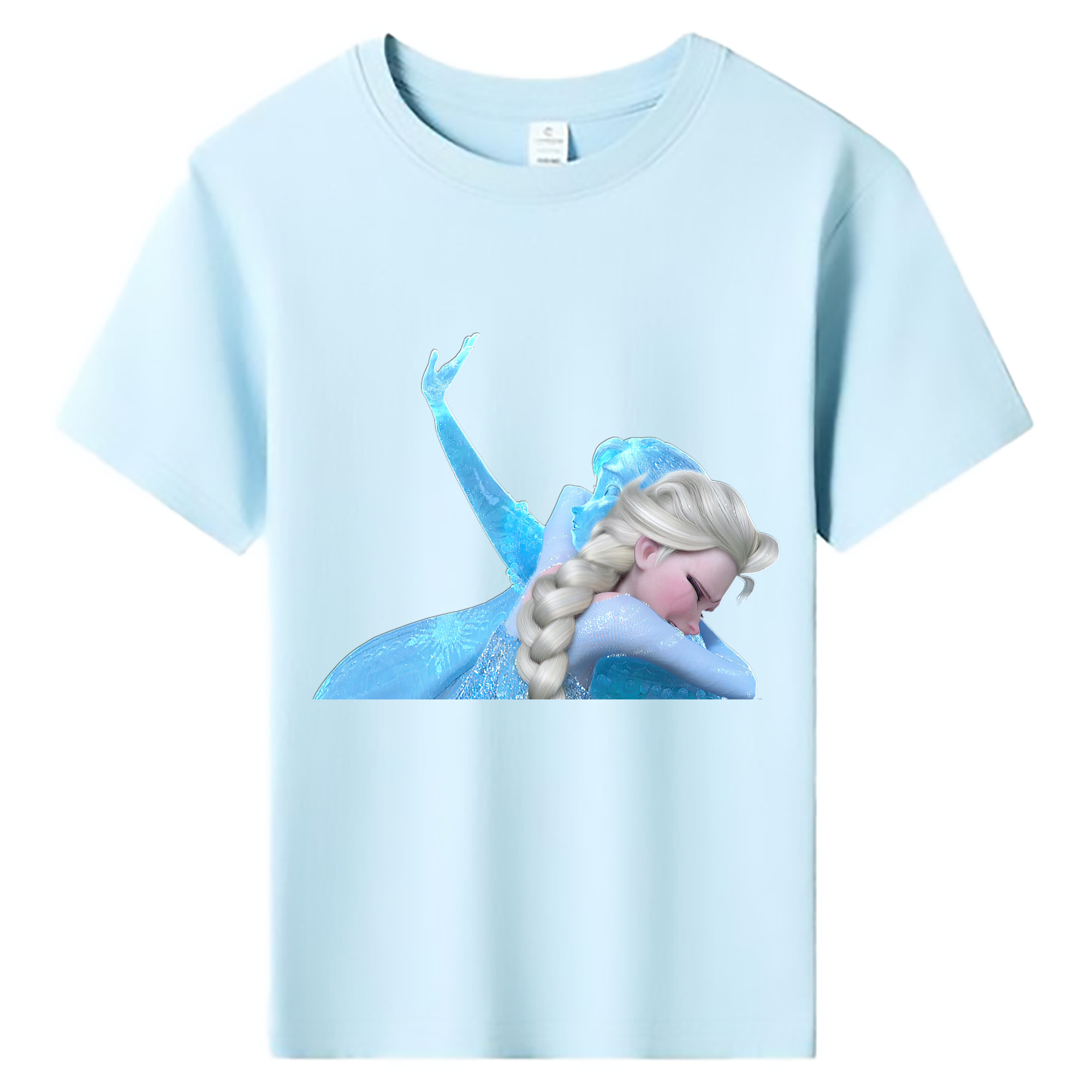 （画像用） アナと雪の女王 アンナ エルサ Frozen Anna Elsa 綿100％キッズTシャツ（フロントプリント）